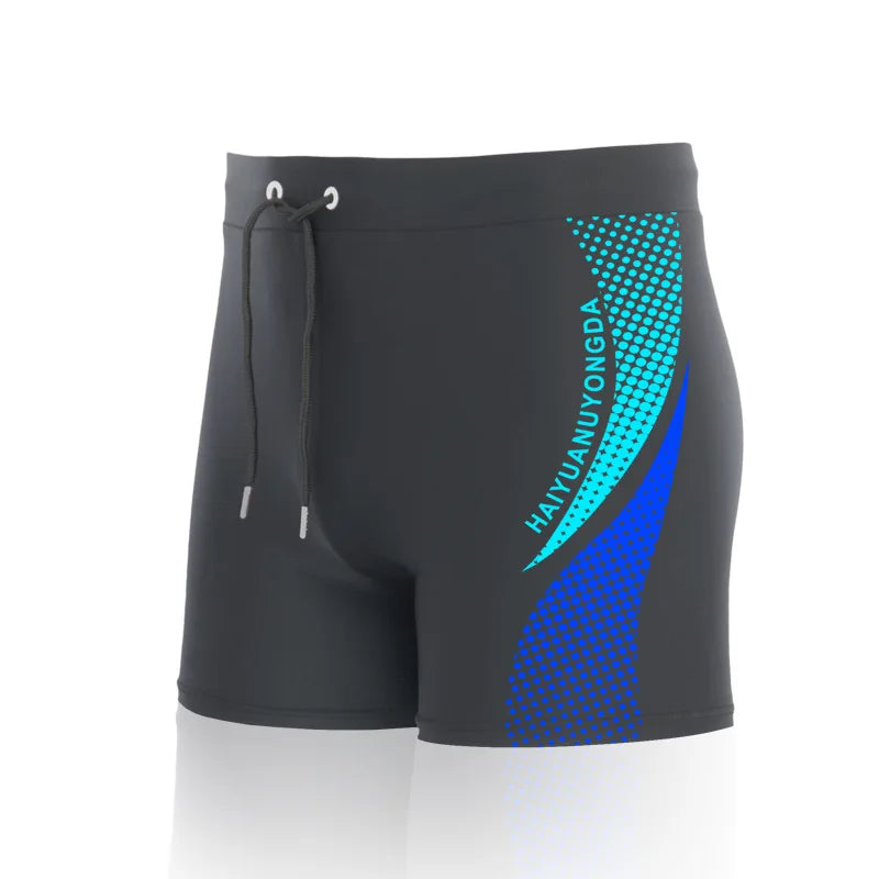Shortiy Men's Geometric Print Swim Trunks
